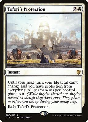 Teferi's Protection card from Commander 2017