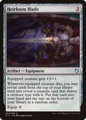 Heirloom Blade card from Commander 2017