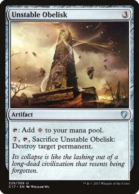 Unstable Obelisk card from Commander 2017