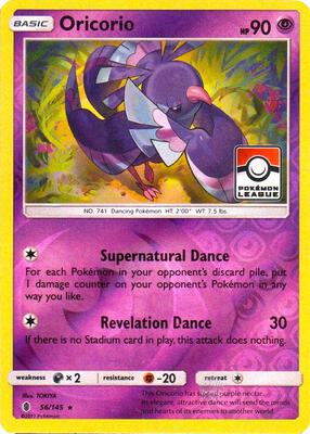 Oricorio - 56/145 (Pokemon League) card from League & Championship Cards
