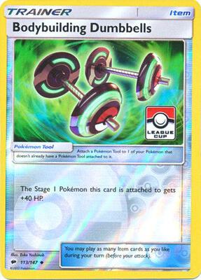 Bodybuilding Dumbbells - 113/147 (League Cup) card from League & Championship Cards