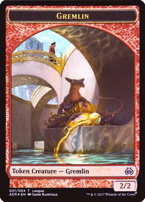 Gremlin // Energy Reserve Double-Sided Token card from League Promos