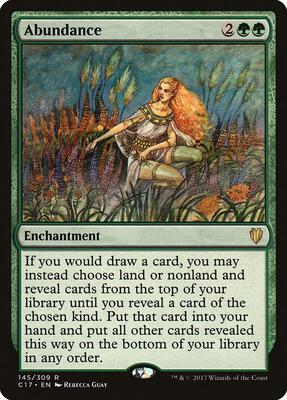 Abundance card from Commander 2017