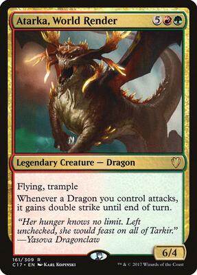 Atarka, World Render card from Commander 2017