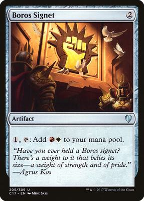 Boros Signet card from Commander 2017