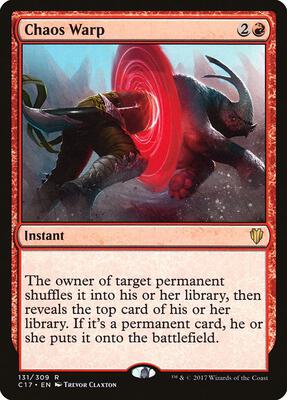 Chaos Warp card from Commander 2017