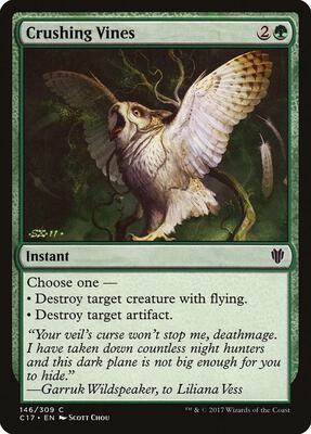 Crushing Vines card from Commander 2017