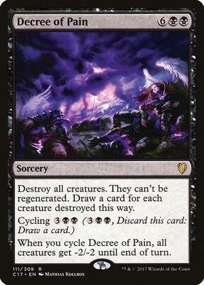 Decree of Pain card from Commander 2017