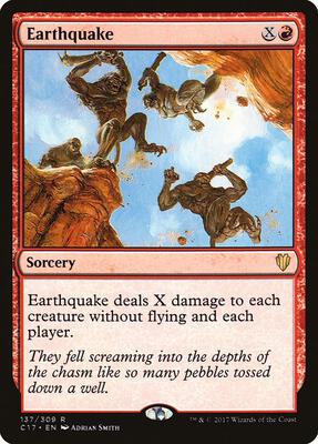 Earthquake card from Commander 2017