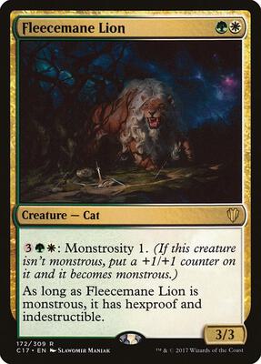 Fleecemane Lion card from Commander 2017