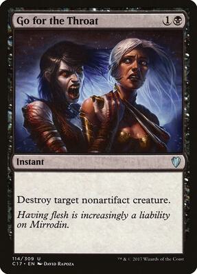 Go for the Throat card from Commander 2017