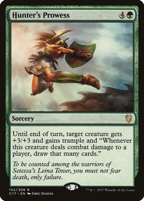 Hunter's Prowess card from Commander 2017