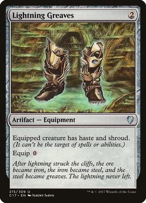 Lightning Greaves card from Commander 2017