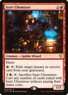 Izzet Chemister card from Commander 2017