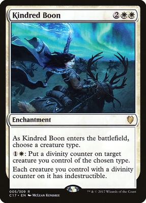 Kindred Boon card from Commander 2017