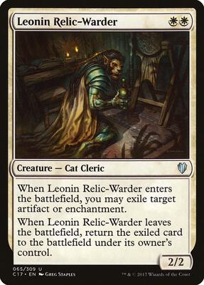 Leonin Relic-Warder card from Commander 2017