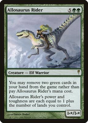 Allosaurus Rider card from Coldsnap