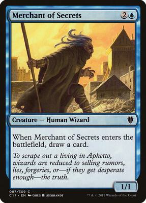 Merchant of Secrets card from Commander 2017