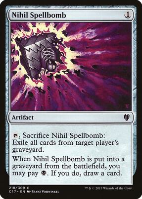 Nihil Spellbomb card from Commander 2017