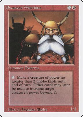 Dwarven Warriors card from Revised Edition