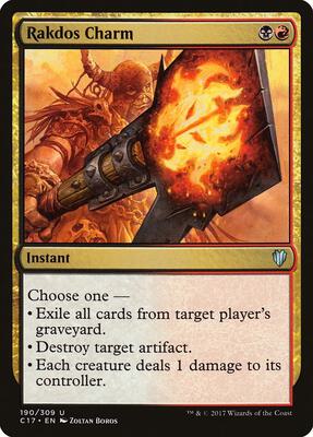 Rakdos Charm card from Commander 2017