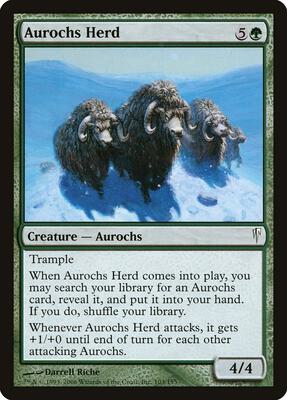 Aurochs Herd card from Coldsnap