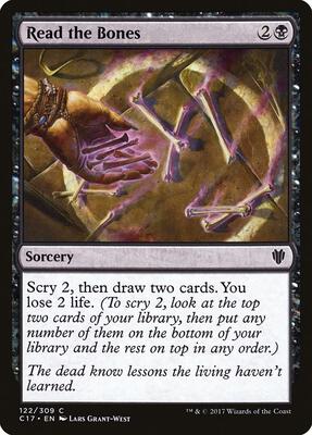 Read the Bones card from Commander 2017