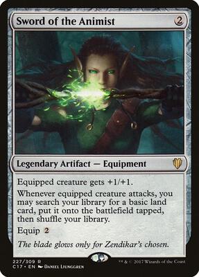 Sword of the Animist card from Commander 2017