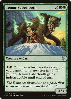 Temur Sabertooth card from Commander 2017