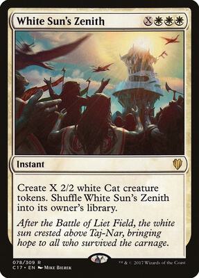 White Sun's Zenith card from Commander 2017