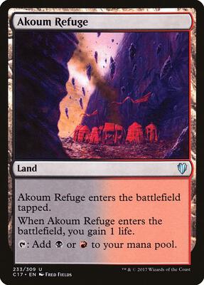 Akoum Refuge card from Commander 2017
