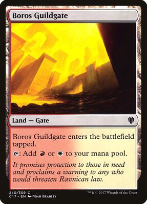 Boros Guildgate card from Commander 2017
