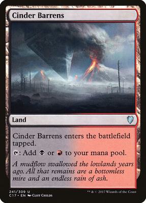 Cinder Barrens card from Commander 2017