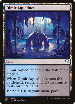 Dimir Aqueduct card from Commander 2017
