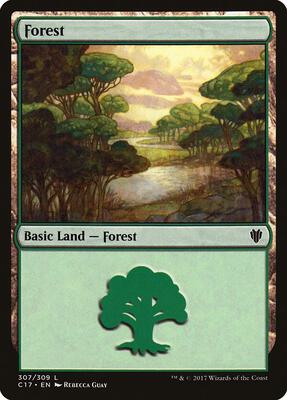 Forest (307) card from Commander 2017