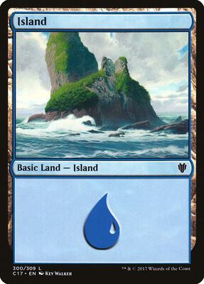 Island (300) card from Commander 2017