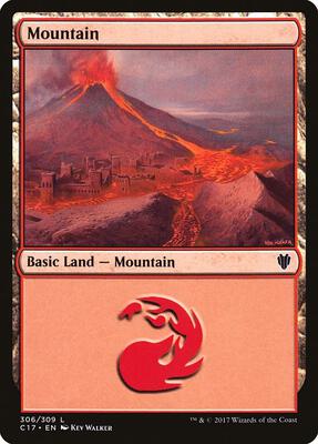 Mountain (306) card from Commander 2017