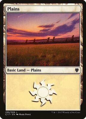 Plains (296) card from Commander 2017