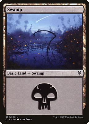 Swamp (302) card from Commander 2017