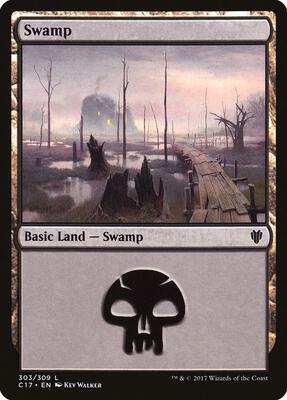 Swamp (303) card from Commander 2017