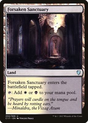 Forsaken Sanctuary card from Commander 2017