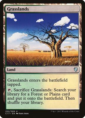 Grasslands card from Commander 2017