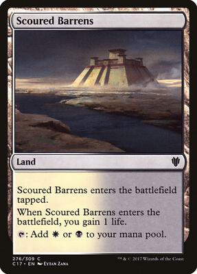 Scoured Barrens card from Commander 2017