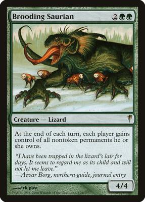 Brooding Saurian card from Coldsnap
