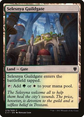 Selesnya Guildgate card from Commander 2017