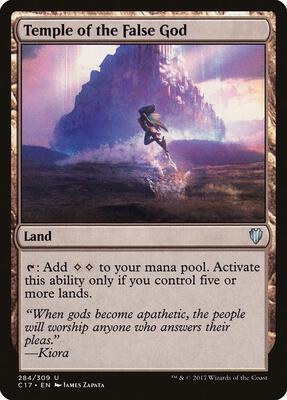 Temple of the False God card from Commander 2017