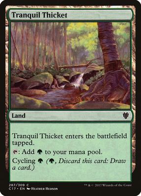 Tranquil Thicket card from Commander 2017