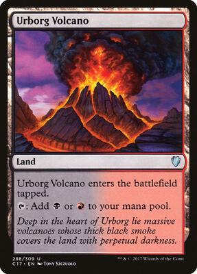 Urborg Volcano card from Commander 2017