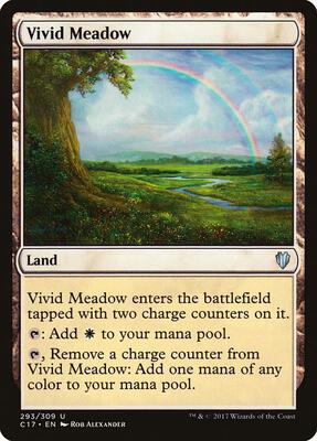 Vivid Meadow card from Commander 2017