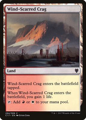 Wind-Scarred Crag card from Commander 2017